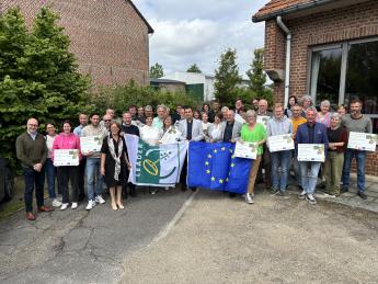 Groepsfoto LEADER Hageland+ met mensen van de projecten oproep 2024