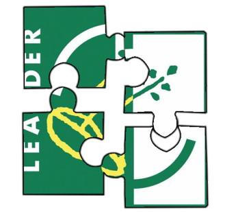 LEADER-logo opgesplitst in vier puzzelstukken